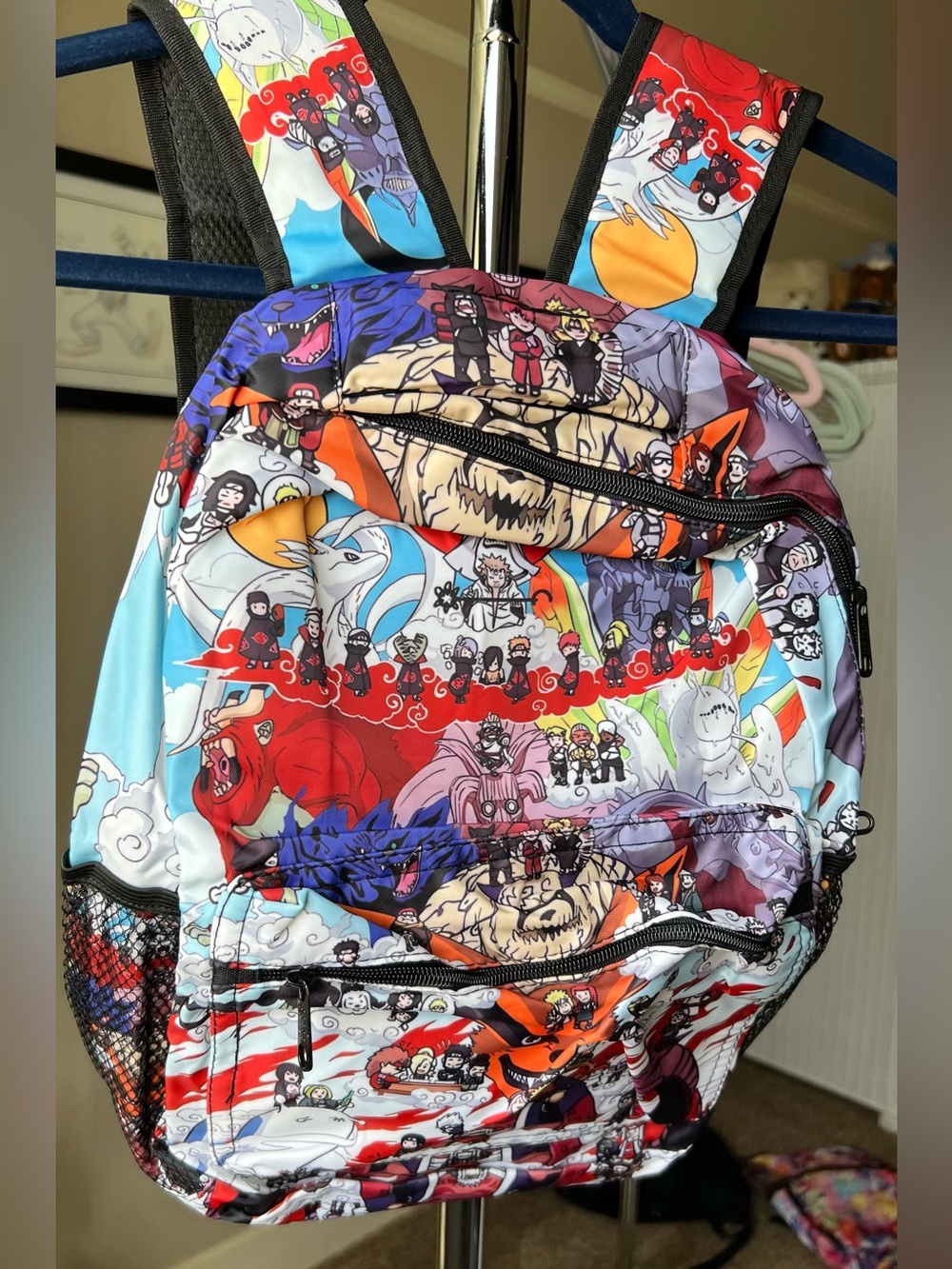 Colorful NEW Graphic Print  Backpack - Blue/Red
